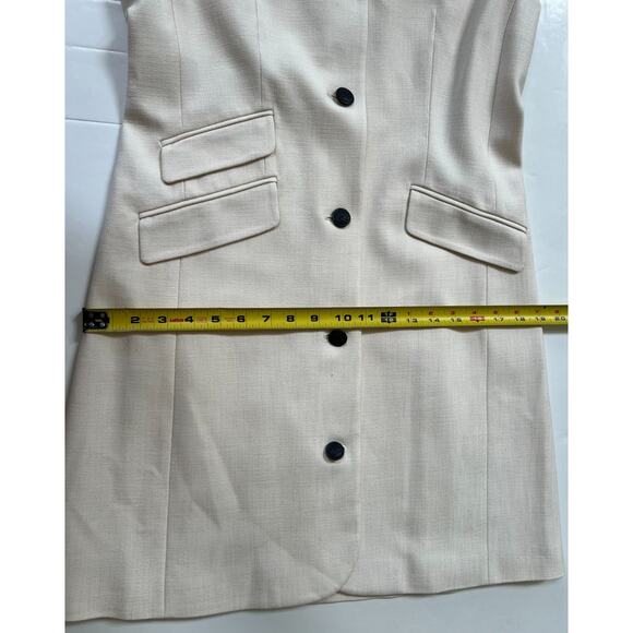 rag & bone Slade Button Front Vest Dress Ivory Women's Size 8 NWT - Picture 14 of 16